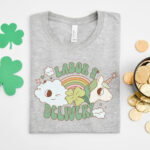 Groovy L&D Nurse St Patrick's Day T-Shirt - Image 2